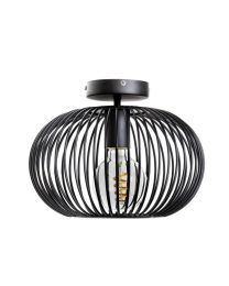 Ceiling Round Wire Thinking, 1 Light Point 30cm, Black