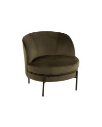 Lounge Chair Round Textile/metal Green