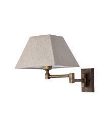 Wall Lamp With Swivel Arm And Fabric Shade