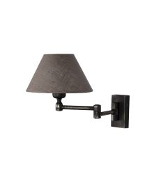 Wall Lamp With Swivel Arm And Fabric Shade