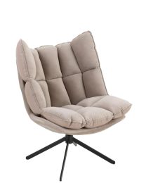 Chair Relax Cushion On Frame Textile/metal Extra Light Grey