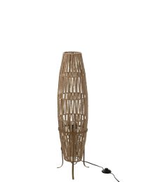 Stehlampe Weberei Jute Beige Small