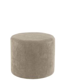 Pouf Corduroy Velvet Grey