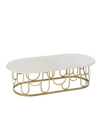 Coffee Table Moza Metal/marble Gold