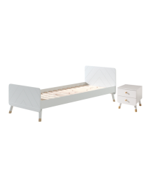 This Billy-combination Contains The Billy Bed (90x200cm) In White And The Matching Nightstand In White.