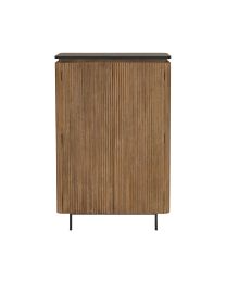 Bar Cabinet 2 Doors, Ribbed Stucture