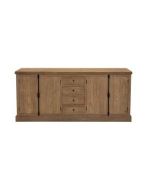 Teak Wooden Dresser 4 Doors And 4 Drawers