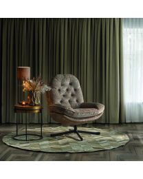 Relax Armchair With Buttons, Taupe