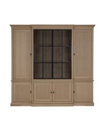 Country Display Cabinet With Crown Molding.