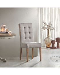 Stylish Dining Chair Louis With Buttons - Per 2