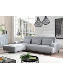 Light Grey Corner Sofa With Metal Legs