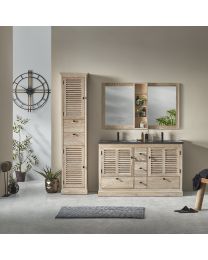 Wash Table 2 Drs 5 Drw Louvered Oak