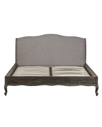 Bed 180 Linen Oak Dark Gray