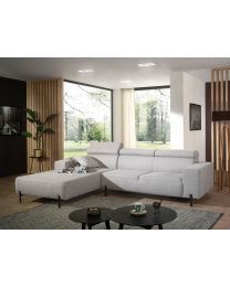 Corner Sofa With Fixed Cushions & Adjustable Headrest