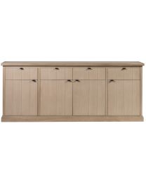 Sideboard In Natural Oak 4 Drawers And 4 Doors