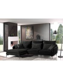 Corner Sofa In Beautiful Anthracite Velvet Look