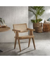 Esszimmerstuhl Aus Teak Und Rattan - Pro 2