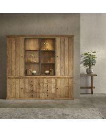 4-door Display Cabinet In Recycled Teak