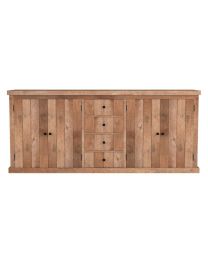 Sideboard Aus Recyceltem Teakholz, 4 Türen Und 4 Schubladen