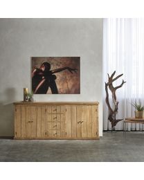 Sideboard Aus Recyceltem Teakholz, 4 Türen Und 4 Schubladen