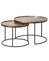 Side Table Set Of 2 Bronze