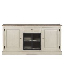 Sideboard With 1 Glass Door, 2 Wooden Doors 1 Drawer