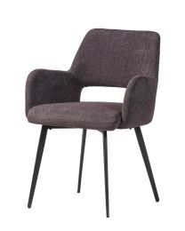 Armchair With Open Back In Merlot Upholstery - Per 2