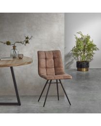 Dining Chair Without Armrest Mocca 