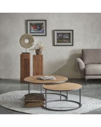 Coffee Table Set Of 2pcs Round