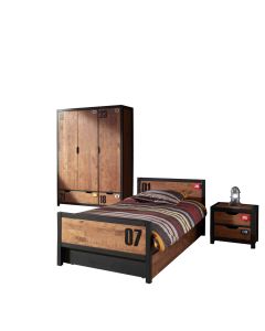 This Alex-combination Contains A  Bed 90x200cm * And A Slat 13s And A  Underbed * And A  Nightstand * And A  3 Door Wardrobe *