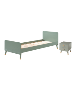 This Billy-combination Contains The Billy Bed (90x200cm) In Olive Green And The Matching Nightstand In Olive Green.