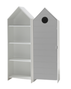 Casami Set 2-tlg. Best. Aus: Regalschrank, Schrank 1-trg. Mit Front In Grau