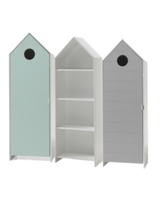 Casami Set 3-tlg. Best. Aus: Schrank 1-trg. Mit Front In Mint, Regalschrank, Schrank 1-trg. Mit Front In Grau