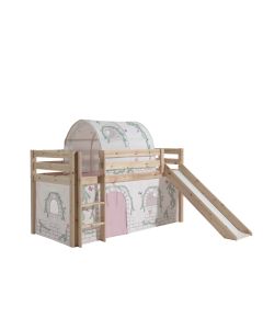 This Pino-combination Contains A Pino Mid Sleeper + Slide Natural  And A Curtain Birdy And A Tunnel Birdy