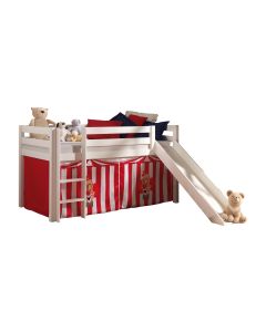 This Pino-combination Contains A Pino  Mid Sleeper + Slide White  And A Curtain Chucky