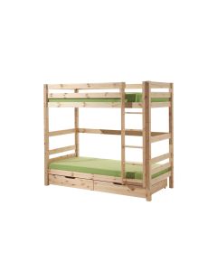 This Pino-combination Contains A Pino Bunk Bed H180cm Natural  And A Pino 2 Drawers Natural