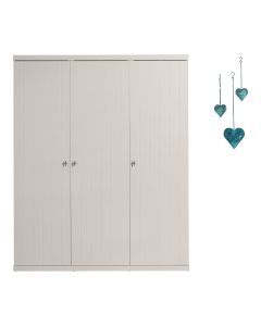 Robin 3 Door Wardrobe White