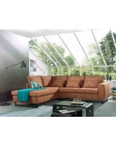 Ecksofa In Farbe Mocca Inkl. Kissen