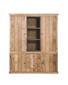 3-door Display Cabinet In Recycled Teak