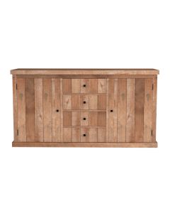 Sideboard Aus Recyceltem Teakholz, 2 Türen Und 4 Schubladen