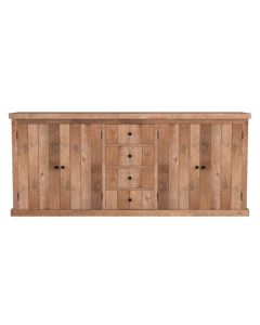 Sideboard In Recycled Teak, 4 Doors And 4 Drawers